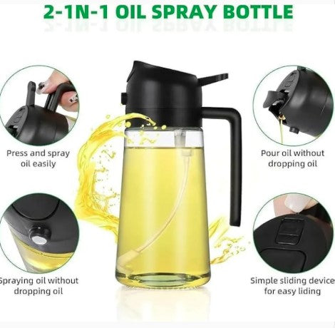 Premium Dual-Function Oil Spray Bottle